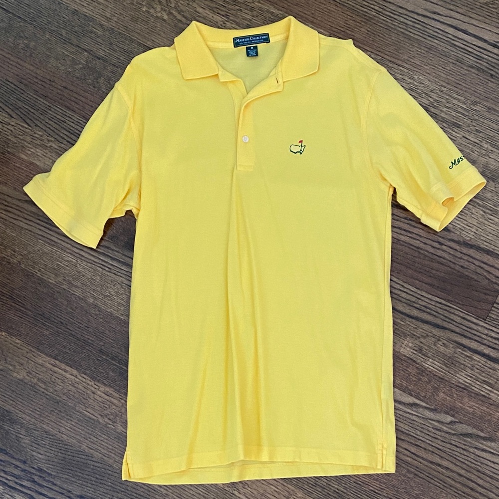 Vintage Excellent Con Masters Yellow Short-Sleeve Polo with Embroidered Logo